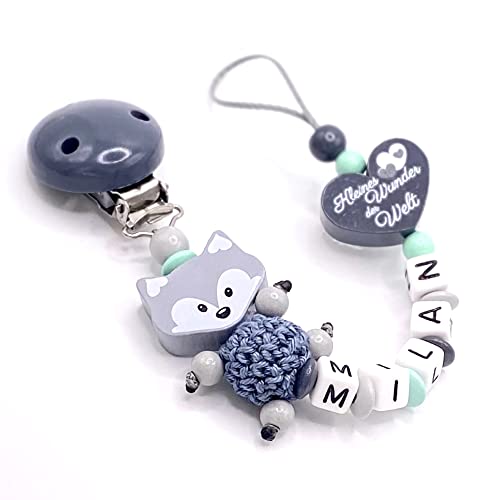 AVH Enterprise Schnullerband mit Namen für Mädchen & Jungen...