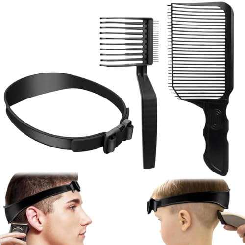 3 Stück Haarschneidekamm übergang Hilfe,Barber Kamm für...