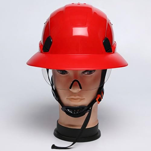Casque de chantier avec lunettes intégrées pour protection des artisans - 6