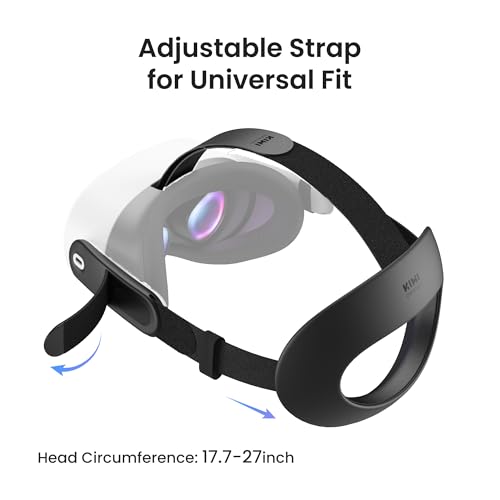 Image of KIWI design K4 Flex Comfort Lite Head Strap, Larger Snug-Fit TPU Headrest | Adjustable Strap without Battery for Quest 3 /3S, Flat-Back Design for Lying-Down Use, Soft PU Foam Padding Reduces Pressure