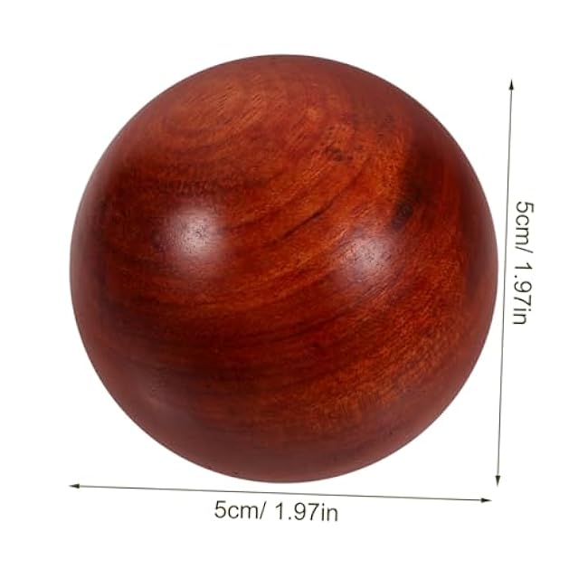 Totority 2Pcs Hand Exercise Wooden Baoding Balls Muscle Stretch Balls for Finger Massage and Strength Training Practical Hand Training Tool for Dexterity and Injury