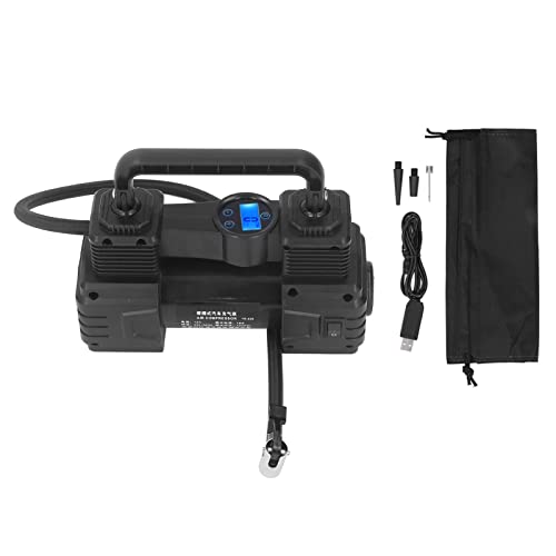 Fuchooky Pompa del compressore ad Aria da 12 V Pompa da Servizio Pesante 120PSI Flasma di Pneumatici Portatili con Luce a LED per Le Sfere per RV Auto