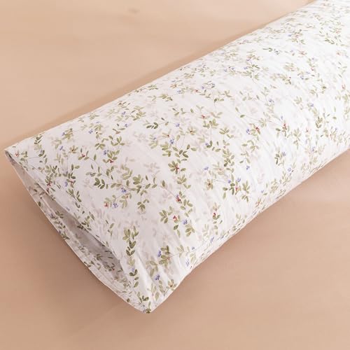 Image of ECOCOTT 100% Washed Cotton Pillowcase for Hair and Skin Linen Feel Soft Comfortable Breathable 1 Pcs Pillow Case with Envelope Closure Body Size (20 inchx54 inch)