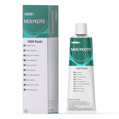 Molykote 1000 Paste 100G, Solid Lubricant Paste for Bolted Metal Joints Anti Seize Thread Connection Fastener Resistant to high temperatures and pressures Chemical Resistance no Lead Nickel Free