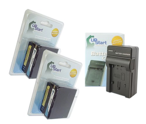 2 Pack - Replacement for Sony HVL-20DW2 Battery + Charger - High Capacity Compatible with Sony NP-F9