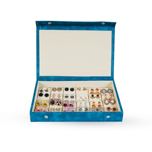 Boîte à boucles d'oreilles pour filles DigiRake bleu sarcelle