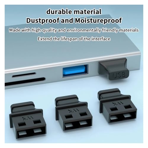 Tapón USB tipo A con asa para portátil: pack de 30 cubiertas protectoras contra el polvo 2