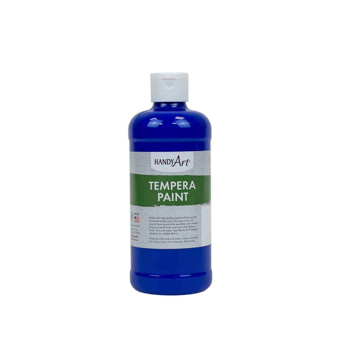 Handy Art Premium Tempera Paint, Blue, 16 oz Pint Bottle