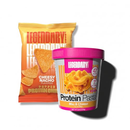 Legendary Foods Protein Snack Bundle: Cheesy Nacho Popped Protein Chips