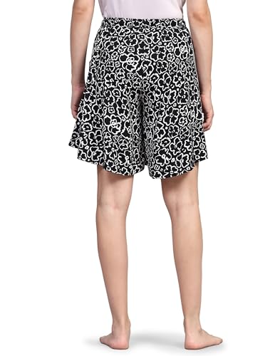 Image of B STORIES Women's Viscose Printed Lounge Culotte Shorts (Pack of 2)