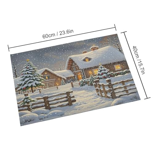 Tapis de sol extérieur et chambre à coucher imprimé de Noël - 3