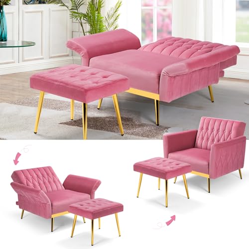 Sillón Plegable Con Brazo Ajustable Color Rosa miniatura 4