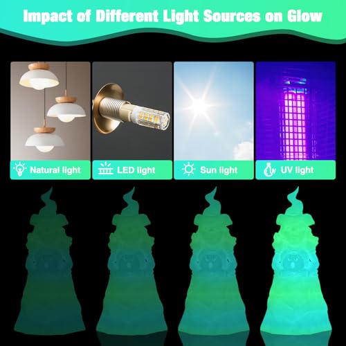 Image of Rainbow Glow in The Dark Filament PLA 1.75mm 1kg(2.2lbs), Glow Blue to Green Gradient Fluorescent 3D Printer Filament,Used for Printing Christmas or Halloween Gifts,Fits FDM 3D Printers&Pens