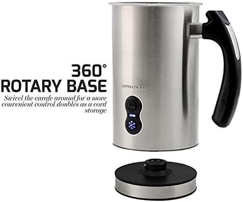 Miniatura 4 de OVENTE Espumador de leche eléctrico y vaporizador, máquina automática de espuma fría y caliente para café, café con leche, capuchino o macchiato,