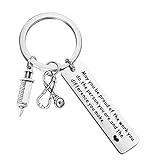 BAUNA Nurse Keychain Gift for Women Men Nursing Graduation Gift Nurse Appreciation Thank You Gift May You be Proud of The Work You Do The Person You are (You Make a Difference Keychain)