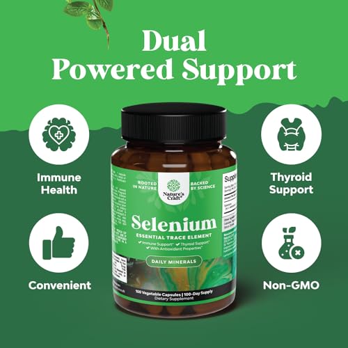 Natures Craft LE Nium 200Mcg Capsules - High Potency Selenium Supplement For Immunity Antioxidant And Thyroid Support Essential Trace Mineral - Vegan Non-Gmo Gluten Free & Made In The Us thumb #3