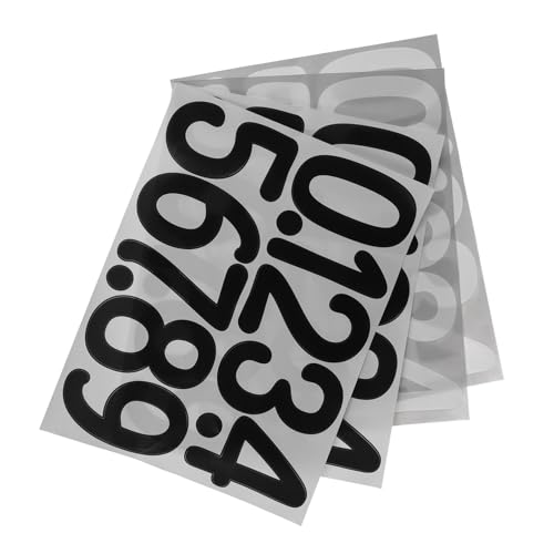 HOUDERCO 4枚 大きく見やすい防水数字ステッカー メールボックス用粘着番号ラベル 住所表示や装飾に 室内外対応 多用途ドア ロッカー 自転車