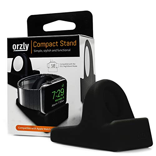 orzly-compact-stand-for-apple-watch-charger-night-stand-mode-compatible-integrated-cable-management-slot-compatible-with-apple-watch-series-4-series-3-series-2-series-1-38mm-42mm-40mm-44mm-black-Black