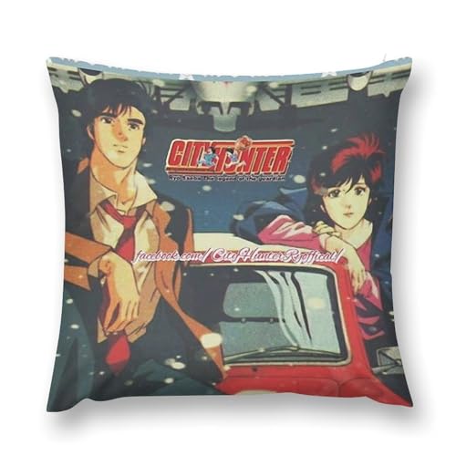 シティーハンター (113) 抱き枕カバー 枕カバー ぬいぐるみ枕カバー お昼寝枕 腰枕 アニメグッズ しわ防止 縮み防止 色あせ防止 毛玉防止 装飾 おしゃれ かわいい ハンサム 男女兼用 家庭用品 16 "x16 "