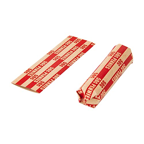 L Liked 100 Pcs Bundle Flat Striped Coin Wrappers (100 Pcs - Pennies ) #TOP1