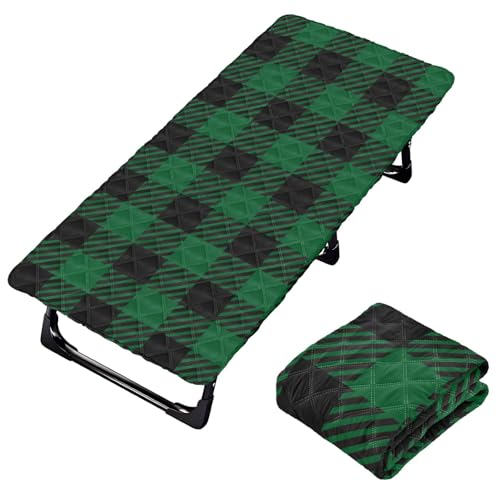 Buffalo - Sábana de viaje para niños pequeños, color verde y negro, suave y cómoda, para cama de suelo, para niños, bebés, viajes, 50 x 25 pies (cama no incluida)