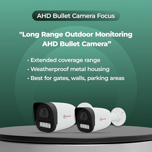 Image of Trueview 2MP Dual Light HD CCTV Camera Combo Wired CCTV Camera Works with DVR 2 Dome & 2 Bullet Cameras with Built-in Mic,All Time Color Vision,3.6mm Lens,20M IR,15M White LED,H.265,4-TVI /AHD /CVI /CVBS
