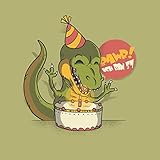  RAWR ! Ich bin 57: Cooles Geschenk zum 57. Geburtstag Geburtstagsparty Gästebuch Eintragen von Wünschen und Sprüchen lustig 108 Seiten / Design: Dinosaurier mit Torte