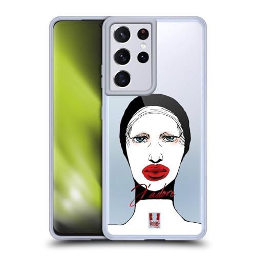 Head Case Designs J'Adore Avant Garde Faces Gel Case [Military Grade Protection] Compatible with Samsung Galaxy S21 Ultra 5G and Compatible with MagSafe