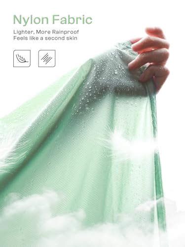 Image of SaphiRose Extra Thick Hooded Rain Poncho Double Layer Waterproof Raincoat Jacket for Men Women Adults
