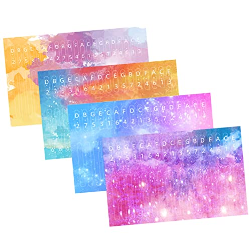 Alasum Kalimba Piano Keyboard Decal 4pcs Key Stickers Decorative Notes Learning Tool Portable for Boys and Girls