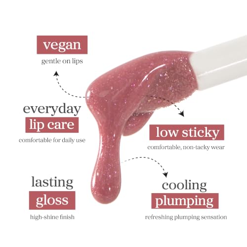 Image of NOONI Appleplum Lip Oil Shimmer - Plumping Tinted Glossy Lip Oil