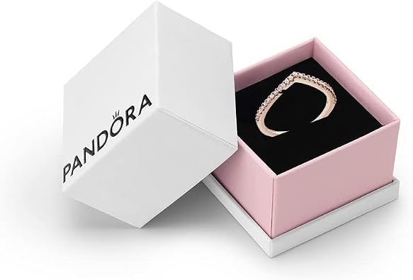 PANDORA Timeless Sparkling Wishbone Ring, Size 62, Gift Box