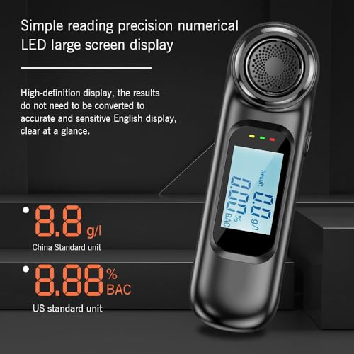 Image of Digital Alcohol Tester, Portable Breathalyzer Device (Basic [E-10])