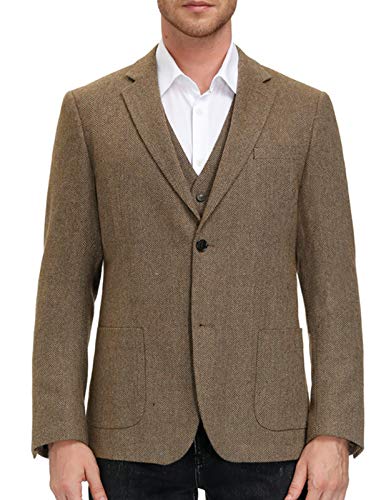 PJ PAUL JONES Men's Herringbone Tweed Blazer British Wool Blend Sport Coat Jacket3