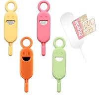 4 Stück Tragbar SIM Karte Nadel, sim karten adapter, SIM Kartenträger Auswerfer Pin Auswerfen Removal Tool, SIM Pin Handy Nadel Kompatibel mit Allen iPhone, Android, HTC, Samsung Galaxy Smartphone