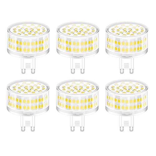 Jiotouhu G9 9W LED Bulbs 900LM 68 X 2835 LED SMD Equivalent to 90W Halogen Bulbs Cold White 6000K G9 Bulbs Energy Saving Light 360° Beam Angle No Flicker Non Dimmable