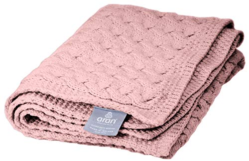 Aran Woollen Mills Supersoft Merino Irish Baby Blanket Cable Knit Throw Made in Ireland 22