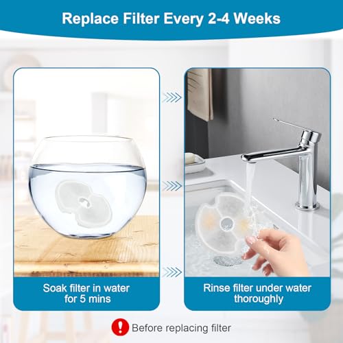 image for VinDox Cat Water Fountain Filters for Cat Water Fountain 84oz/2.5L Sta