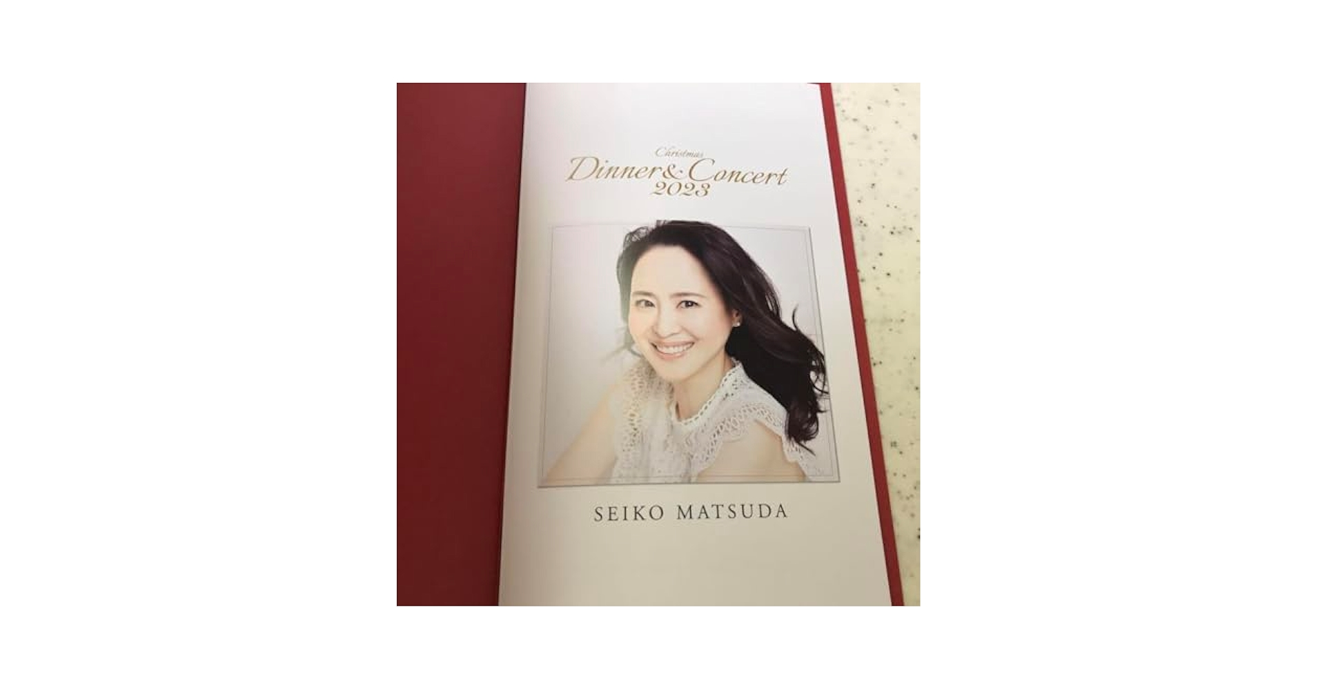 松田聖子 クリスマス&プレミアムディナーショー 2024 メニュー表×5枚セット 松田聖子 クリスマス&プレミアムディナーショー 2024 メニュー表