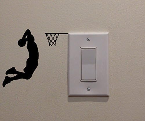 Vinilo Decorativo YINGKAI Baloncesto Encestar Negro 12.7x10.16 cm miniatura 2