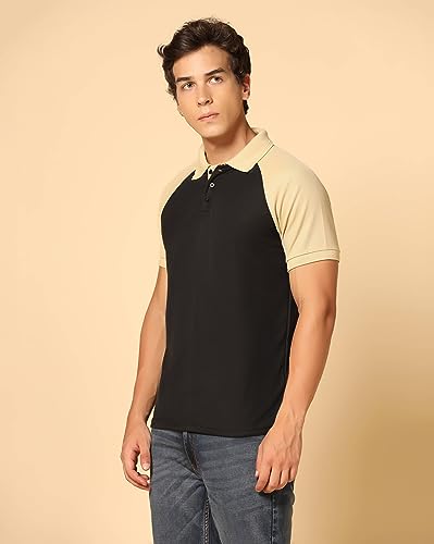 Image of INKKR Men's Solid Regular Fit T-Shirt ((FACTORY-A11)-(3XL)-Black FCT11 01
