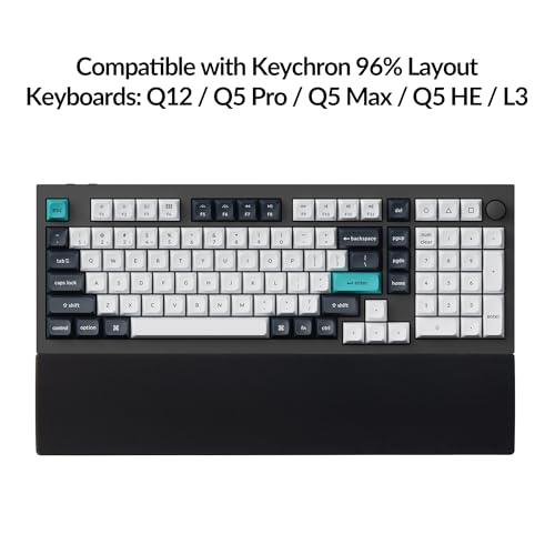 Image of Ergonomic Silicone Wrist Rest for Keychron Q12 / Q5 Pro / Q5 Max / Q5 HE / L3,16.06 inch Honeycomb Non-Slip Palm Rest, 96% Full-Sized Mechanical Keyboards Support with Typing Pain Relief