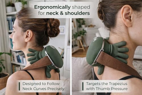 Image of Bionic Heated Neck & Back Massager | Wireless 4D Shiatsu Deep Tissue Kneading Massager for Pain Relief & Muscle Relaxation