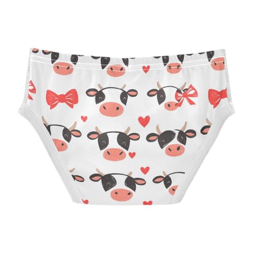 Wusikd Cute Cow Boys' Underwear Cotton Faces Hearts Boys Briefs Soft Toddler Underwear 2T2