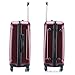 InUSA PILOT Luggage with Ergonomic Handles | Spacious Travel Suitcase with Four Spinner Wheels and Studs | 20 Inch Hardside Carry-On Spinner Luggage | Wine