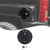 Lcojicep Fuel tank cap replacement anti-theft lock cap Compatible with Hummer H3 2005-2009 ，Locking Gas Cap Cover, Fuel Tank Door with Lock，aluminum alloy Car Fuel Tank Gas Filler Cap Cover Trim