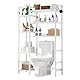 Taotigzu Toilettenregal, verstellbar, Badregal, industriell, platzsparend, Aufbewahrungsmöbel über der Toilette oder Waschmaschine
