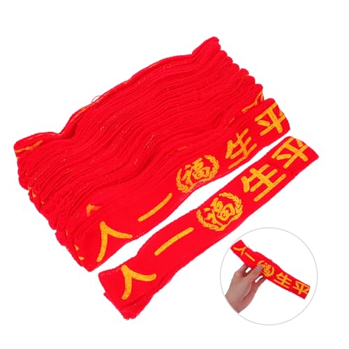 LOGOFUN 20pcs Single Layer Woven Red Waist Belt for Chinese Zodiac Year Good Luck Protection Blessing Unisex3
