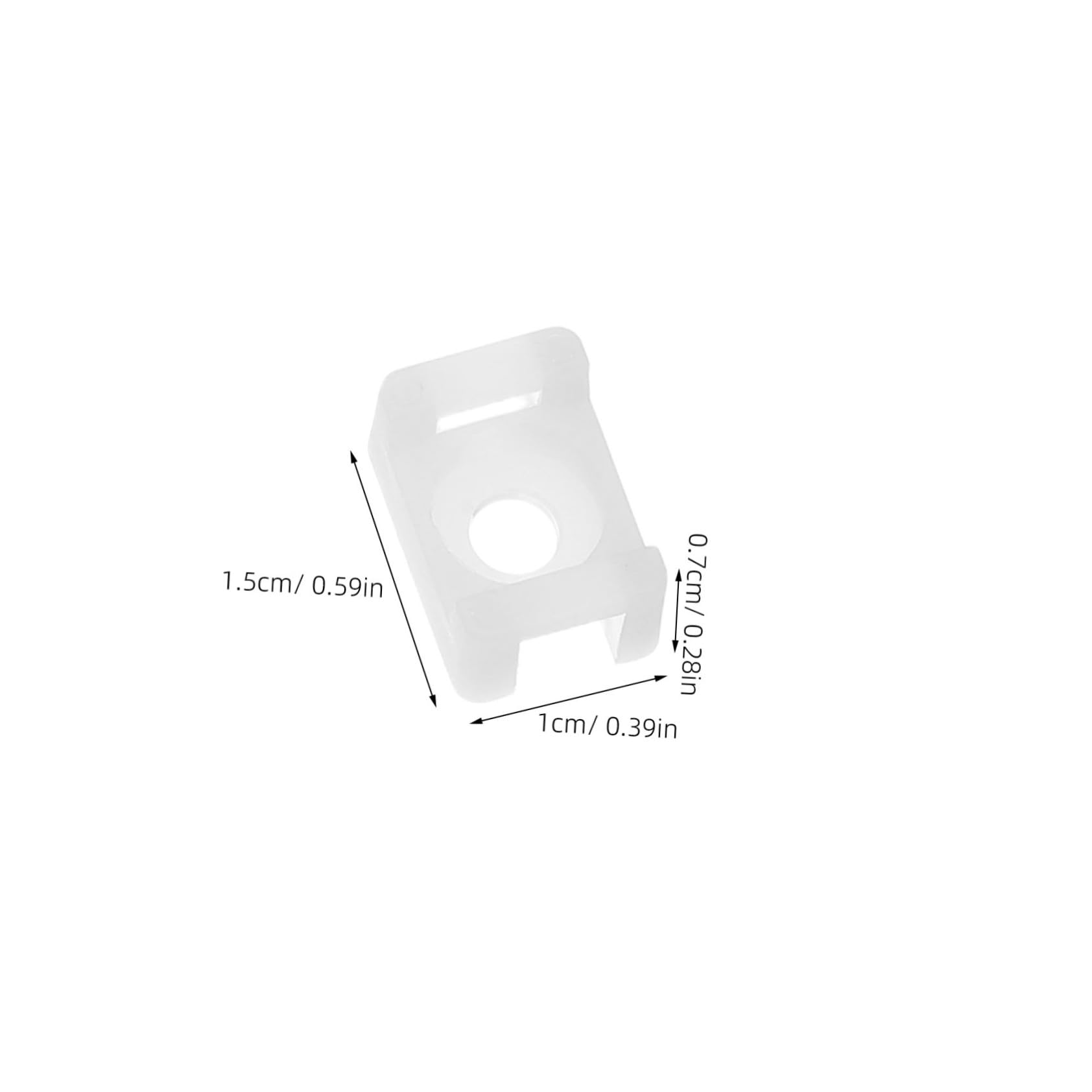 HOMSFOU 1000 Pezzi Supporto in Plastica per Fascette, Fermacavi Bianco con Foro per Vite, Organizzatore Cavi Rapido per Gestione Fili a Casa e Scrivanie