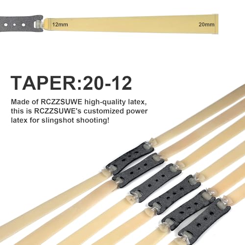 2mm Thickened Natural Flat Slingshot Bands High Elasticity,Slingshot Replacement Latex Bands Heavy Duty,Hunting Slingshot Rubber Band Parts,Hule para Resortera